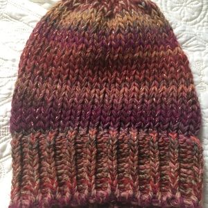 Anthropologie rainbow wool beanie